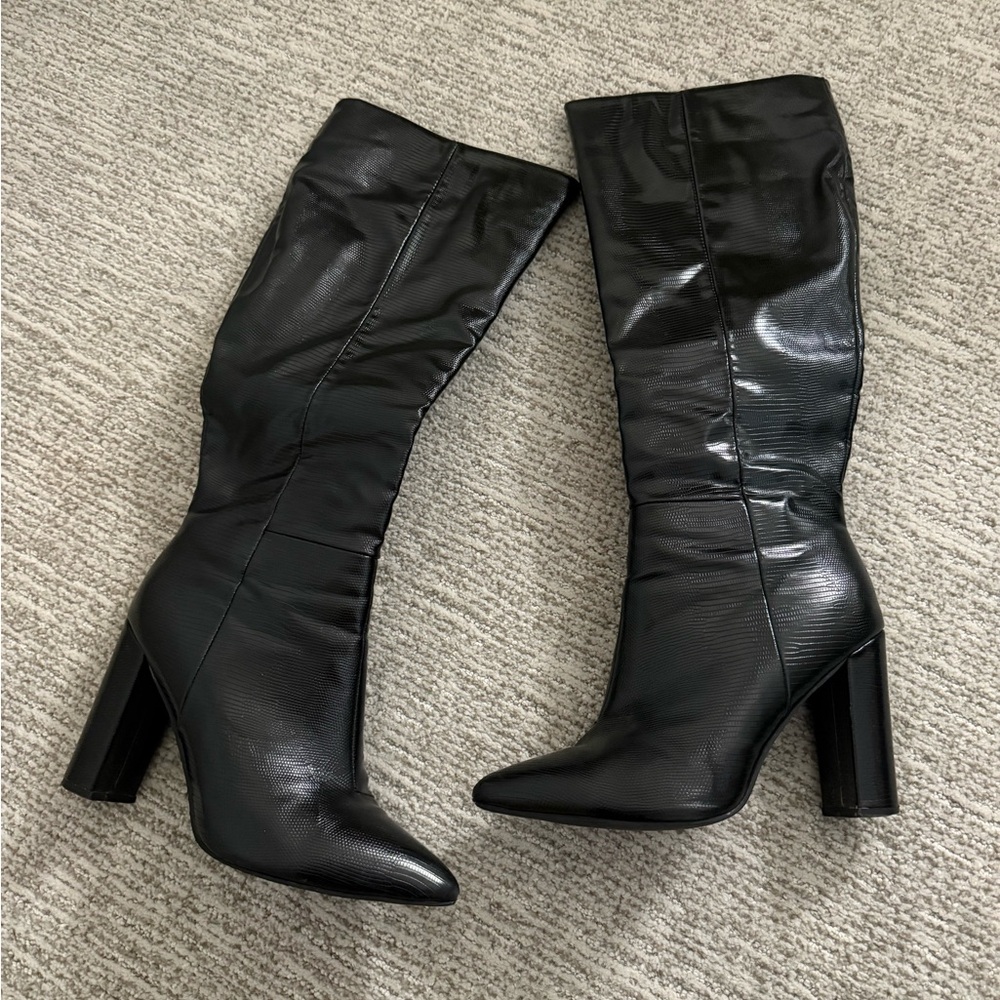 Billini Black Women's Block Heel, Pointed Toe Boots